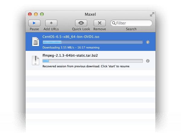 maxel - download accelerator app for os x